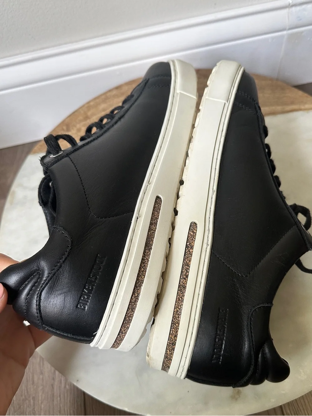 BIRKENSTOCK Bend Low Black Leather Sneakers 41
